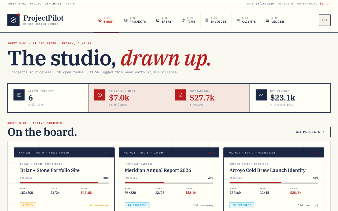 ProjectPilot — Studio ops